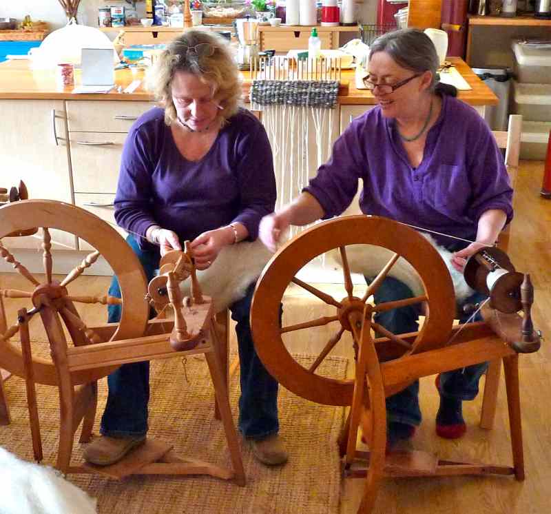 permaculture in brittany Learning to spin wool