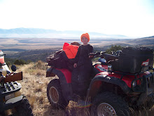 jaden up on top of the idaho mountains on the four wheeler