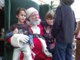 spencer , siissy, and jaden with santa