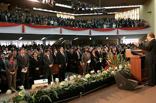 Culto de Acción de Gracias por el Perú realizado en el templo de la Iglesia Alianza Cristiana y Misionera
