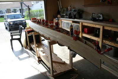Wood Strip Kayak Placing Strips