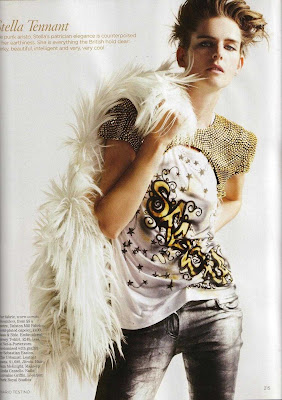 stella tennant in rock n roll fashion