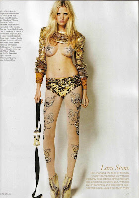 laura stone in glam rock outfit