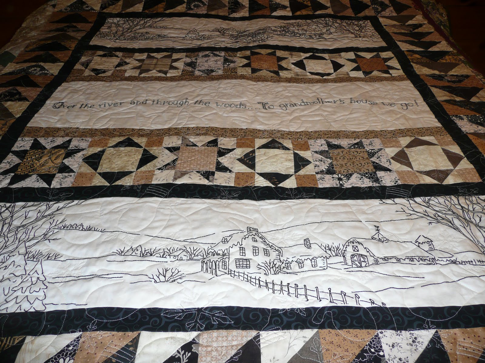 Acorn Ridge Quilting Carol S Over The River And Through The Woods Quilt