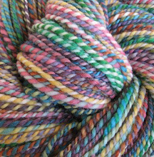 my gorgeous handspun patchwork wool fiber