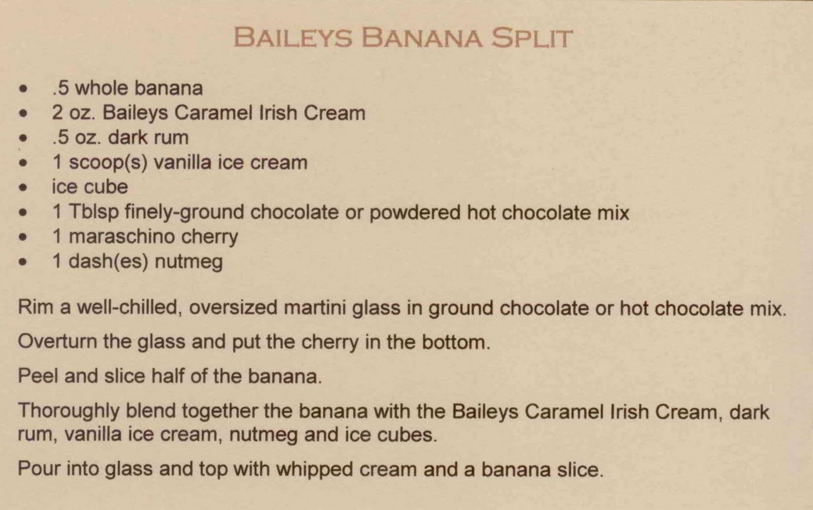 Banana Baileys