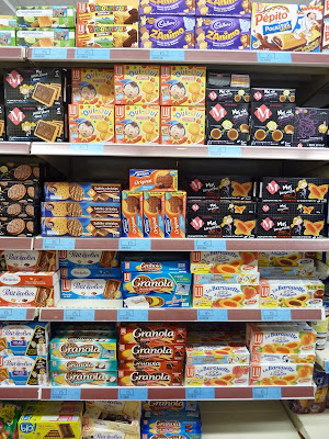 French cookies on a Supermarket shelf