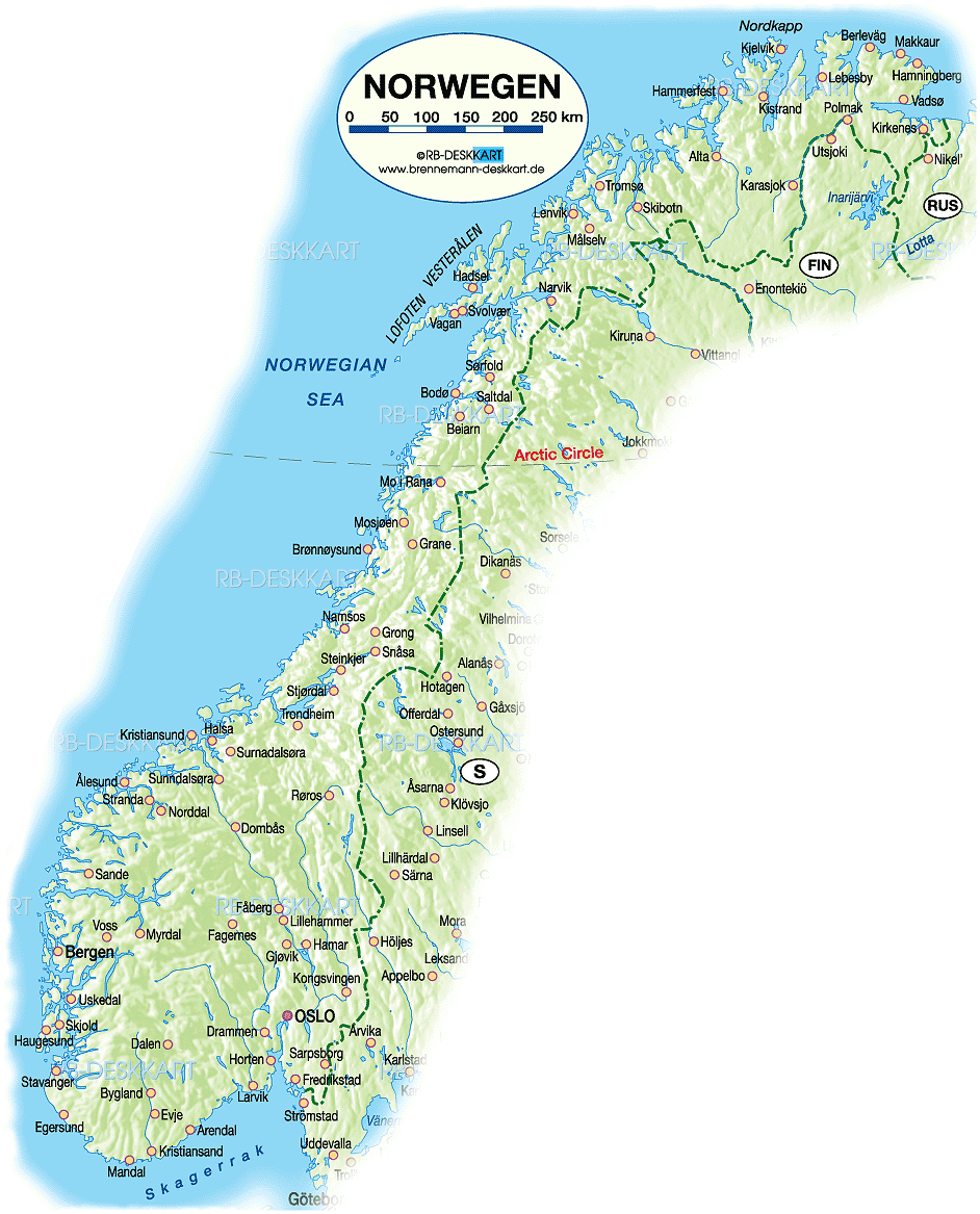norges fylker kart
