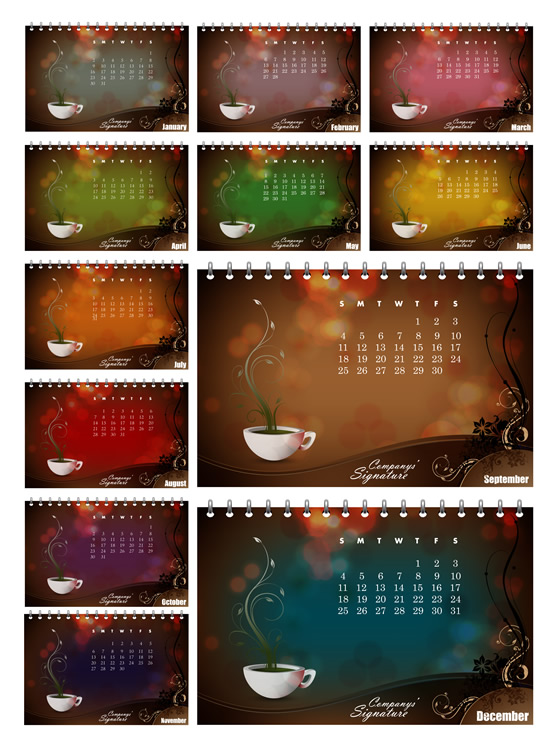 A New Year's 2011 calendar template vector