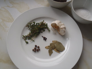 Seasonings for Greens, Eggs, and Ham goose confit