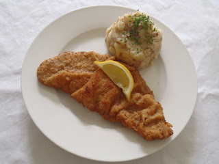 Wiener schnitzel and potato salad