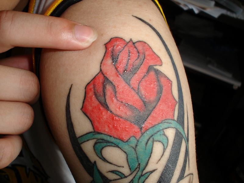 red rose tattoo