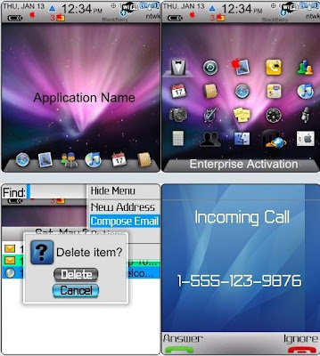 Apple themes collection for Blackberry Blackberry