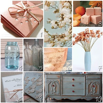 Etsy Wedding Peach Antique Ice Blue and Dark Teal Etsy Wedding Peach Antique Ice Blue and Dark Teal