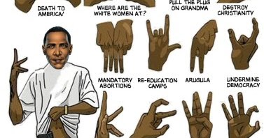 Brain Rage Obama Gang Signs.