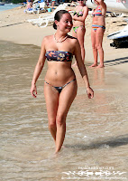 Libby in a Malibu Strings bikini in Barbados with triangle thong g-strings mini tricot bikini pics gallery