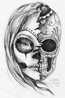 skull drawings, tattoos