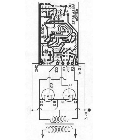 RANGKAIAN POWER INVERTER 500 W + LAYOUT PCB ILMU ELEKTRONIKA