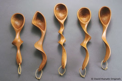 Serving spoons with a twist