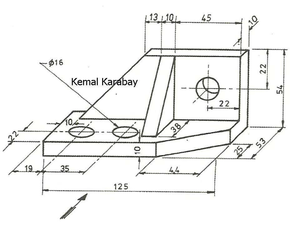 Kemal Karabay 3DS Max İle Ölçülü Delikli Şablon Çizimi