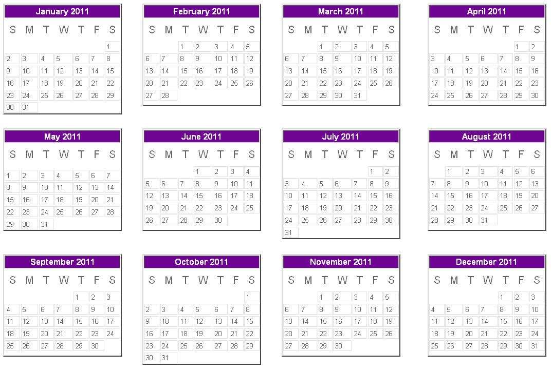2011 Calendars That Are Printable And Pretty And Free Cool Mom Picks ...