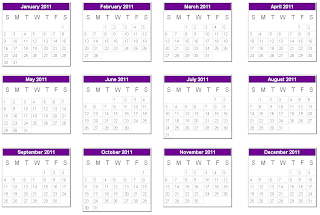 Yearly Calendar 2011 on Yearly Calendar 2011 Png
