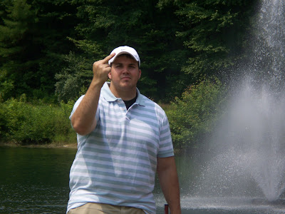Kevin Varieur after throwing club in pond