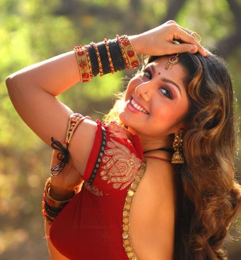 rambha in saree