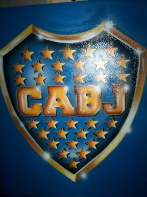 Jocker Aerograf a Aerograf a sobre madera Boca Juniors 24 07 2009