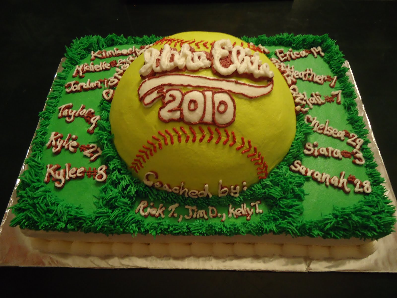 Cat's Cake Creations Softball Team Party Cake