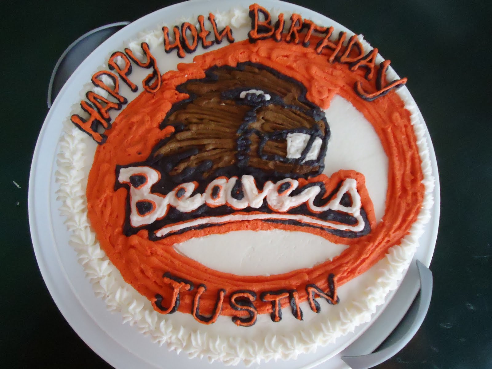 Cat's Cake Creations Oregon State Beavers Birthday Cake