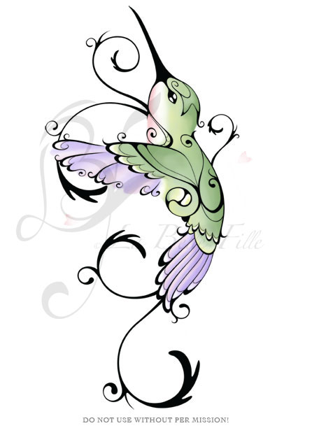 humming bird tattoo. Hummingbird