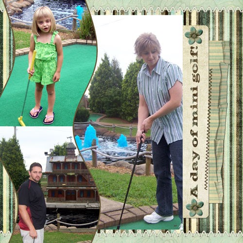 Love To Scrap Digital Scrapbook Layout Mini Golf