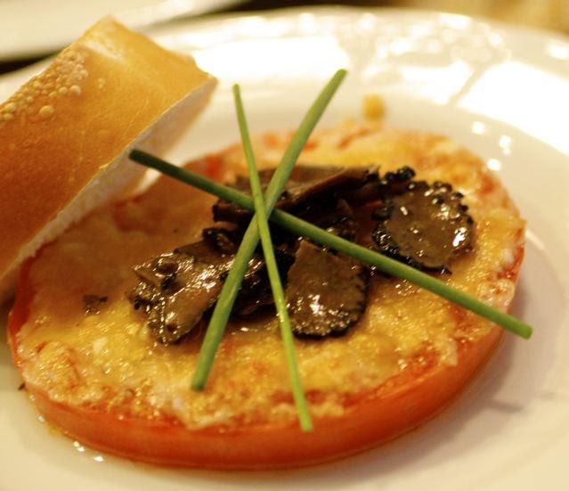 Taste With The Eyes heirloom tomato with truffle carpaccio