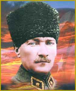 Mustafa Kemal Ataturk - founder of the Republic of Turkey in 1923