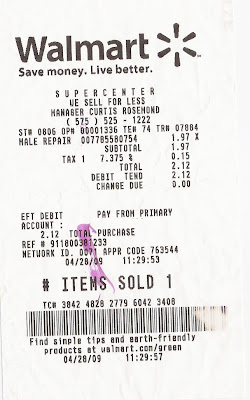 walmart receipt template
