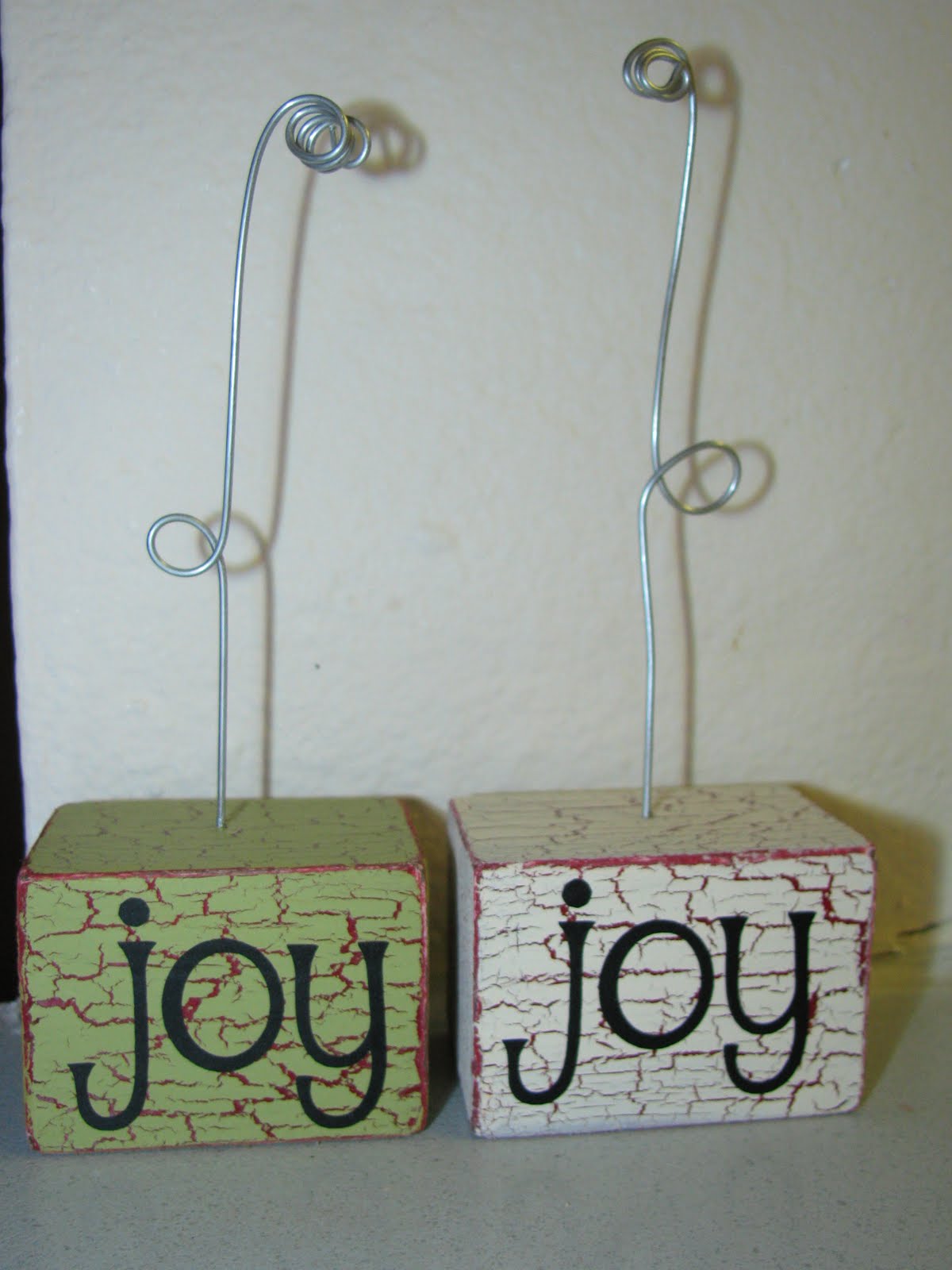 My Crafty Playground Christmas wood block photo holders