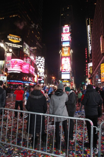 new york times square new years. NEW YORK, NY - DECEMBER 31: A