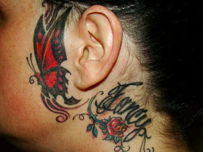 butterfly tribal on left side tribal tattoos for women on side. butterfly tribal on left side