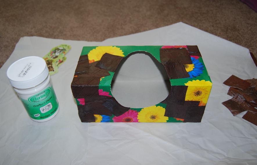 Naturally Me Creations Crafty Recycling Decoupaged Tissue Box