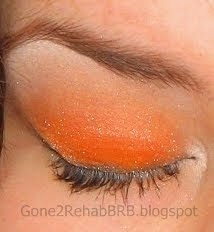 barry m orange dazzle dust 77 swatch barry m orange dazzle dust, number 77