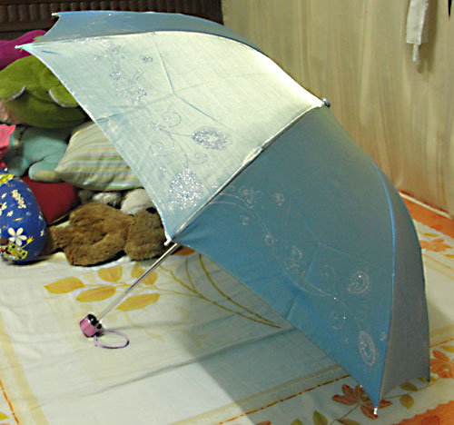 metallic frosted umbrella