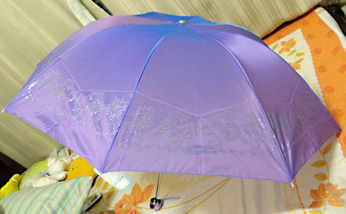 metallic frosted umbrella
