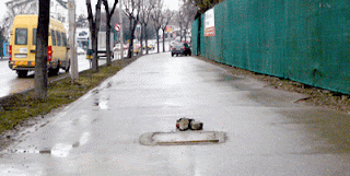 canal langa santierul Palas, in spate la Palatul Culturii