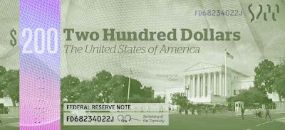 Новые, долларовые, купюры, США, mew, banknotes, FRS, Federal Reserve,Bank, banknotes, new, dollars, USA