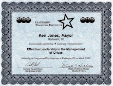 My Crisis Management Certificate