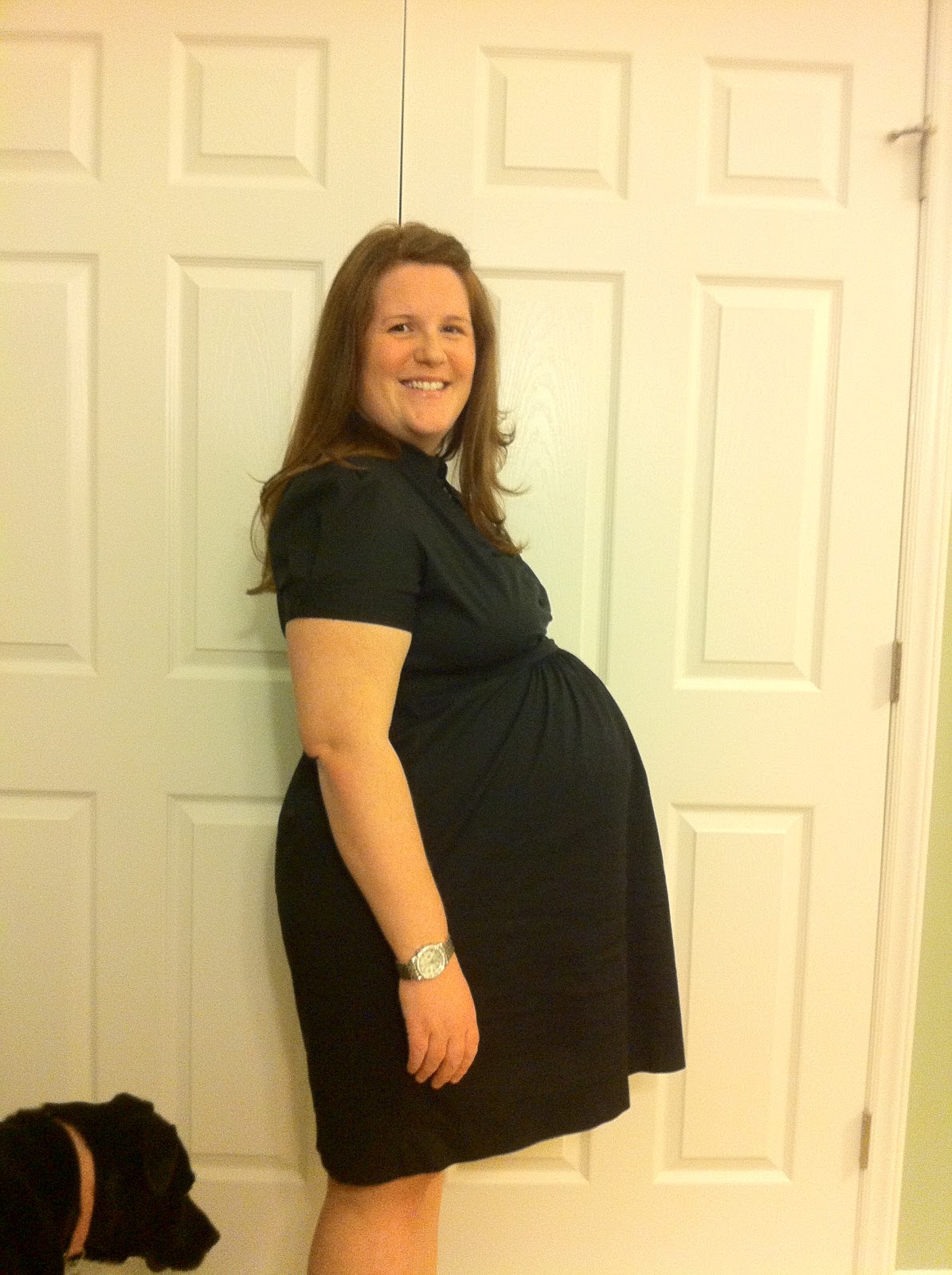 And this is what 36 weeks pregnant looks like. Large and in charge. Lady Bug Deluxe Adult Costume