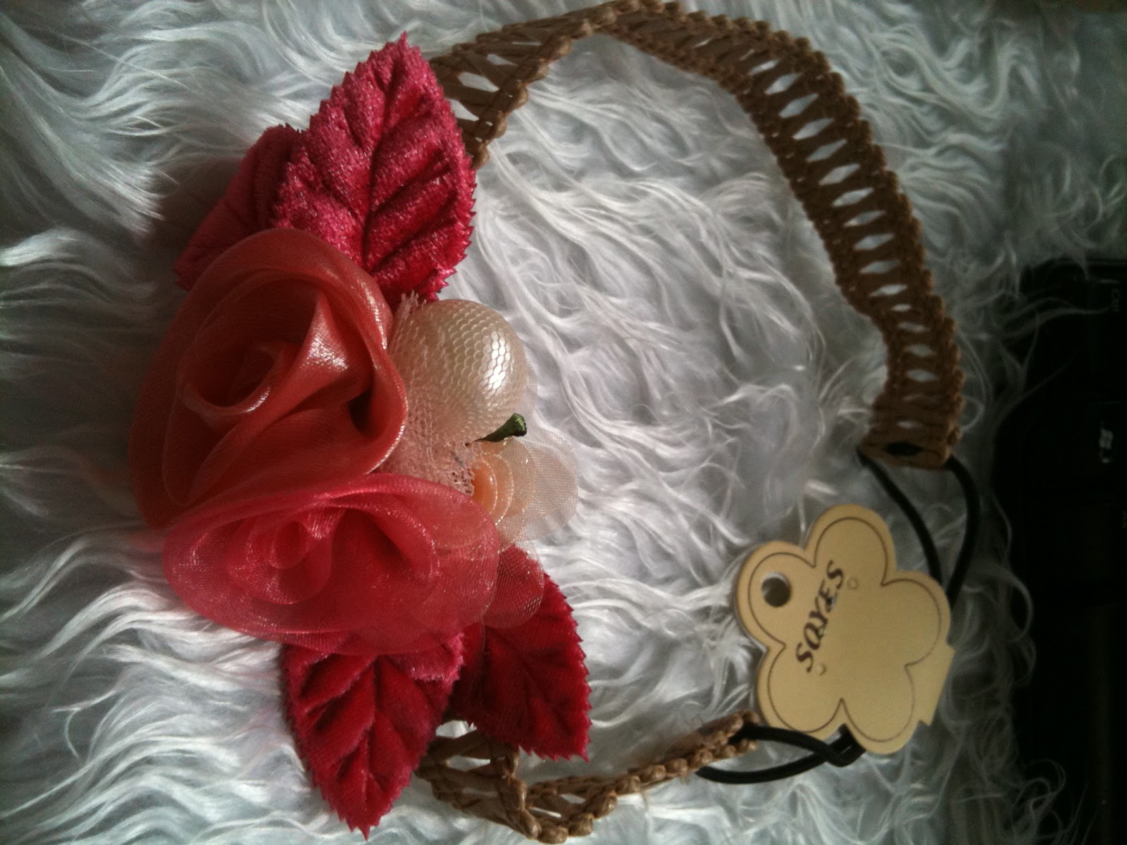 shopping.co.sg PINK FLOWER HAIR BAND