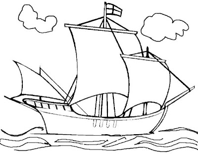 FOTOSYFIGURAS.COM: DIBUJO DE UNA CARABELA PARA COLOREAR