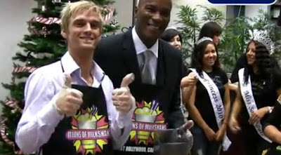 Aaron Carter Serves Millions of Milkshakes At St Francis Hospital